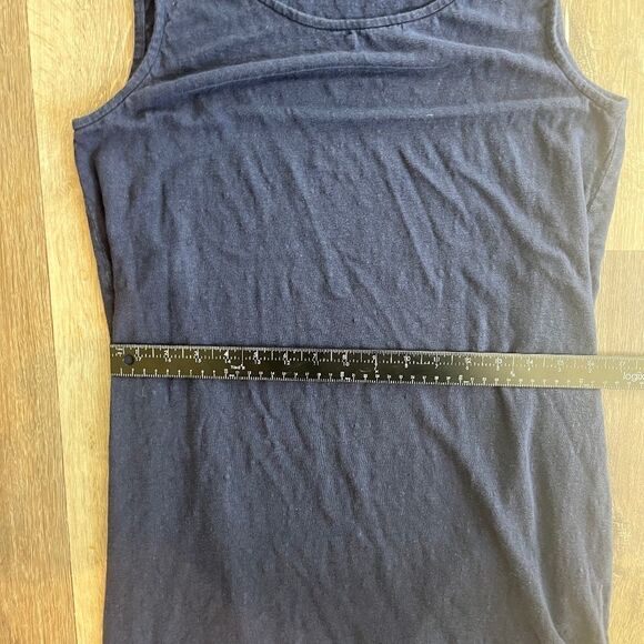 Eileen Fisher Organic Linen Tank Dress Navy Blue Small - Picture 9 of 12